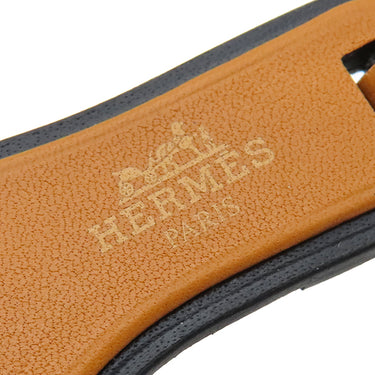 エルメス HERMES オランナノ ブラック×ナチュラルサブレ ヴォーエプソン ヴォーバトラー ヴァッシュハンター バッグチャーム 新品 未使用 黒 茶 サンダル型