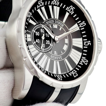 腕時計 ロジェデュブイ ROGER DUBUIS エクスカリバー EX45 77 9 9.71R 自動巻き メンズ OH済 黒 ローマン スモールセコンド