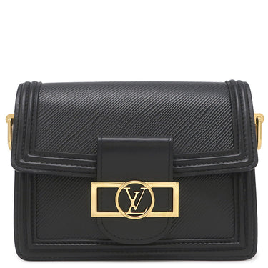 ルイヴィトン LOUIS VUITTON ドーフィーヌ NV MINI M55964 ブラック エピレザー レザー ショルダーバッグ ゴールド金具 黒 チェーンショルダー