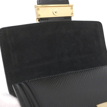 ルイヴィトン LOUIS VUITTON ドーフィーヌ NV MINI M55964 ブラック エピレザー レザー ショルダーバッグ ゴールド金具 黒 チェーンショルダー