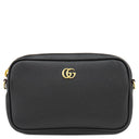 グッチ GUCCI GGマーモント ミニ 772759 ブラック レザー ショルダーバッグ ゴールド金具 チェーンショルダー 黒