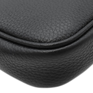 グッチ GUCCI GGマーモント ミニ 772759 ブラック レザー ショルダーバッグ ゴールド金具 チェーンショルダー 黒