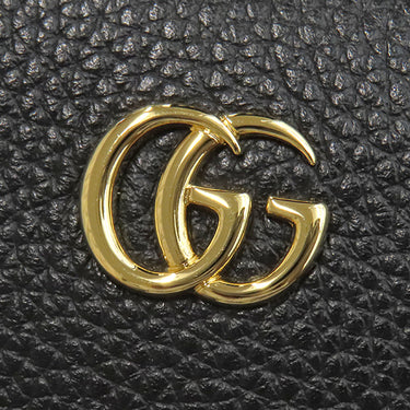 グッチ GUCCI GGマーモント ミニ 772759 ブラック レザー ショルダーバッグ ゴールド金具 チェーンショルダー 黒