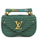 ルイヴィトン LOUIS VUITTON ニューウェーブ チェーンショルダーバッグ PM M55021 エムロード レザー ショルダーバッグ ゴールド金具 緑 LVロゴ