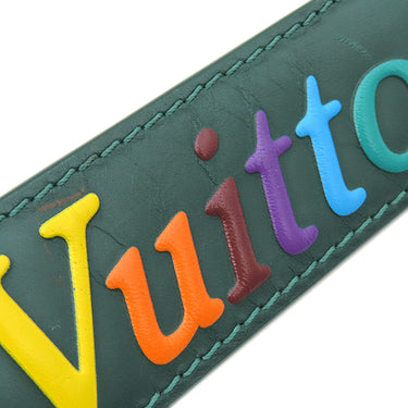 ルイヴィトン LOUIS VUITTON ニューウェーブ チェーンショルダーバッグ PM M55021 エムロード レザー ショルダーバッグ ゴールド金具 緑 LVロゴ
