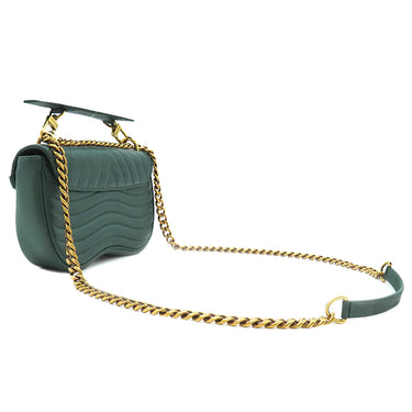ルイヴィトン LOUIS VUITTON ニューウェーブ チェーンショルダーバッグ PM M55021 エムロード レザー ショルダーバッグ ゴールド金具 緑 LVロゴ