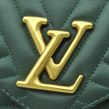 ルイヴィトン LOUIS VUITTON ニューウェーブ チェーンショルダーバッグ PM M55021 エムロード レザー ショルダーバッグ ゴールド金具 緑 LVロゴ