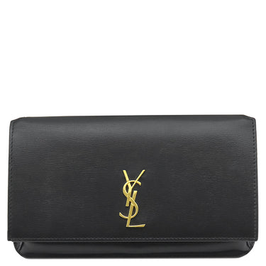 サンローラン SAINT LAURENT フォン フォルダー 635095 ブラック カーフ ショルダーバッグ ゴールド金具 モノグラム カサンドラ 黒 肩掛け