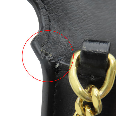サンローラン SAINT LAURENT フォン フォルダー 635095 ブラック カーフ ショルダーバッグ ゴールド金具 モノグラム カサンドラ 黒 肩掛け