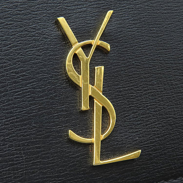 サンローラン SAINT LAURENT フォン フォルダー 635095 ブラック カーフ ショルダーバッグ ゴールド金具 モノグラム カサンドラ 黒 肩掛け