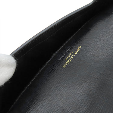 サンローラン SAINT LAURENT フォン フォルダー 635095 ブラック カーフ ショルダーバッグ ゴールド金具 モノグラム カサンドラ 黒 肩掛け