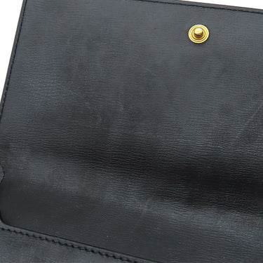 サンローラン SAINT LAURENT フォン フォルダー 635095 ブラック カーフ ショルダーバッグ ゴールド金具 モノグラム カサンドラ 黒 肩掛け