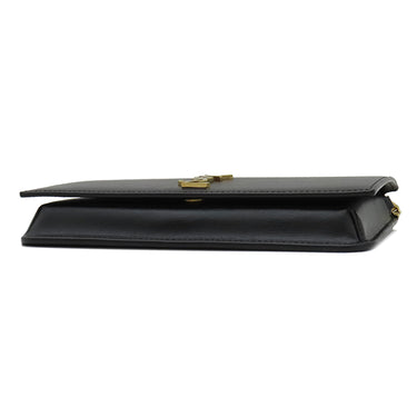 サンローラン SAINT LAURENT フォン フォルダー 635095 ブラック カーフ ショルダーバッグ ゴールド金具 モノグラム カサンドラ 黒 肩掛け