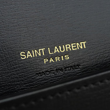 サンローラン SAINT LAURENT フォン フォルダー 635095 ブラック カーフ ショルダーバッグ ゴールド金具 モノグラム カサンドラ 黒 肩掛け