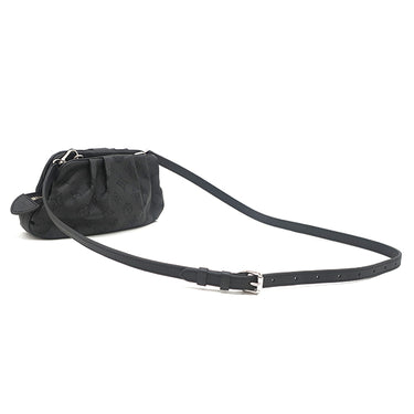 ルイヴィトン LOUIS VUITTON スカラ ミニ M80093 モノグラムマヒナ モノグラムマヒナ 2WAYバッグ シルバー金具 ショルダー クラッチ 黒