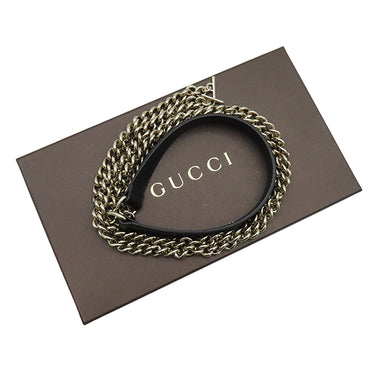 グッチ GUCCI インターロッキングG 510314 ブラック レザー チェーンウォレット ゴールド金具 チェーンショルダーバッグ