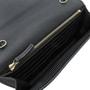 グッチ GUCCI インターロッキングG 510314 ブラック レザー チェーンウォレット ゴールド金具 チェーンショルダーバッグ