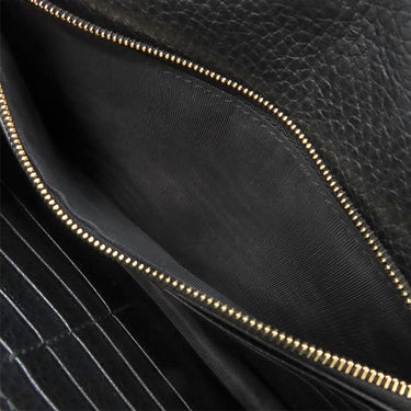 グッチ GUCCI インターロッキングG 510314 ブラック レザー チェーンウォレット ゴールド金具 チェーンショルダーバッグ