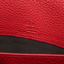 グッチ GUCCI インターロッキングG エンボスステッチ 598211 レッド レザー 2WAYバッグ ゴールド金具 クラッチ チェーンショルダー チェーンウォレット