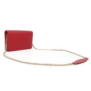 グッチ GUCCI インターロッキングG エンボスステッチ 598211 レッド レザー 2WAYバッグ ゴールド金具 クラッチ チェーンショルダー チェーンウォレット