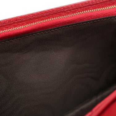 グッチ GUCCI インターロッキングG エンボスステッチ 598211 レッド レザー 2WAYバッグ ゴールド金具 クラッチ チェーンショルダー チェーンウォレット
