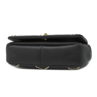 シャネル CHANEL ENTWINED チェーン ステッチ ブラック×ホワイト レザー ショルダーバッグ ゴールド金具 黒 ココマーク チェーンバッグ