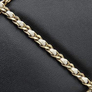 シャネル CHANEL ENTWINED チェーン ステッチ ブラック×ホワイト レザー ショルダーバッグ ゴールド金具 黒 ココマーク チェーンバッグ
