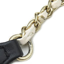 シャネル CHANEL ENTWINED チェーン ステッチ ブラック×ホワイト レザー ショルダーバッグ ゴールド金具 黒 ココマーク チェーンバッグ
