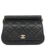 シャネル CHANEL ミニ チェーンショルダー ブラック レザー キャビアスキン ショルダーバッグ ゴールド金具 黒 ココマーク