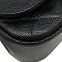 シャネル CHANEL ミニ チェーンショルダー ブラック レザー キャビアスキン ショルダーバッグ ゴールド金具 黒 ココマーク