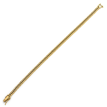 喜平 KIHEI K18 18金 18.3cm 10.0g 6面 ダブル Ｗ イエローゴールド K18YG ブレスレット 造幣局検定マーク ※ショッピングローン対応していません
