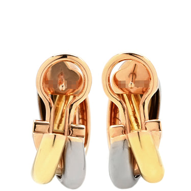 カルティエ Cartier トリニティ クラシックモデル ホワイトゴールドXイエローゴールドXピンクゴールド K18YG K18PG K18WG ピアス Cartier Au750 18K スリーカラー