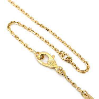 ヴァンクリーフアーペル Van Cleef & Arpels ヴィンテージ アルハンブラ VCARO9VA00 イエローゴールド×グリーン K18YG マラカイト ネックレス Au750 18K YG 緑 マラカイト