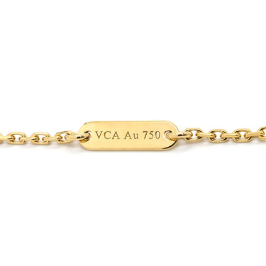 ヴァンクリーフアーペル Van Cleef & Arpels ヴィンテージ アルハンブラ VCARO9VA00 イエローゴールド×グリーン K18YG マラカイト ネックレス Au750 18K YG 緑 マラカイト