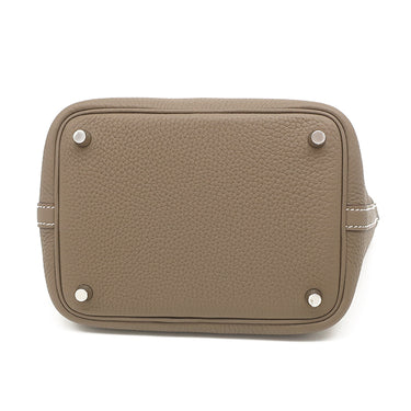 エルメス HERMES ピコタンロックPM エトゥープ トリヨンクレマンス ハンドバッグ シルバー金具 新品 未使用 グレージュ