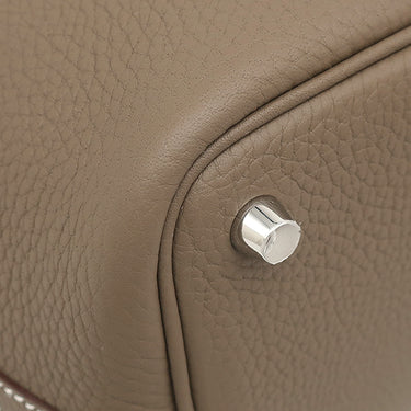 エルメス HERMES ピコタンロックPM エトゥープ トリヨンクレマンス ハンドバッグ シルバー金具 新品 未使用 グレージュ
