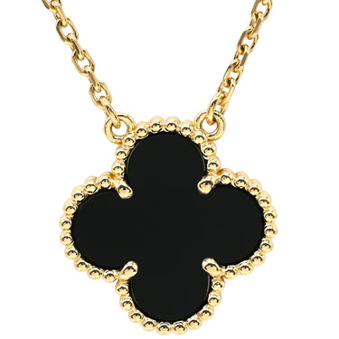 ヴァンクリーフアーペル Van Cleef & Arpels ヴィンテージ アルハンブラ ペンダント VCARA45800 ブラック×イエローゴールド K18YG オニキス ネックレス Au750 18K 黒 オニキス