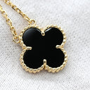 ヴァンクリーフアーペル Van Cleef & Arpels ヴィンテージ アルハンブラ ペンダント VCARA45800 ブラック×イエローゴールド K18YG オニキス ネックレス Au750 18K 黒 オニキス