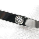 カルティエ Cartier LOVE ラブブレス SM フルダイヤ B6048017 ホワイトゴールド K18WG ダイヤモンド #17 ブレスレット 10Pダイヤ 750WG 18K 18金 バングル