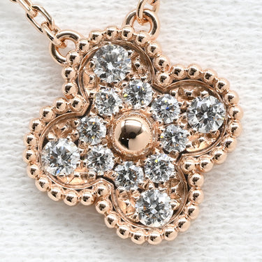 ヴァンクリーフアーペル Van Cleef & Arpels ヴィンテージアルハンブラ ペンダント VCARP2R300 ローズゴールド K18PG ダイヤモンド ネックレス Au750 PG 12粒 ダイヤ