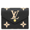 ルイヴィトン LOUIS VUITTON ポルトフォイユ ヴィクトリーヌ M80968 ブラック ベージュ モノグラムアンプラント 三つ折り財布 ゴールド金具 コンパクト財布