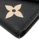 ルイヴィトン LOUIS VUITTON ポルトフォイユ ヴィクトリーヌ M80968 ブラック ベージュ モノグラムアンプラント 三つ折り財布 ゴールド金具 コンパクト財布
