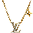ルイヴィトン LOUIS VUITTON LV アイコニック M00596 ゴールド GP ストラス ネックレス ロゴ モノグラムフラワー LVイニシャル LVサークル