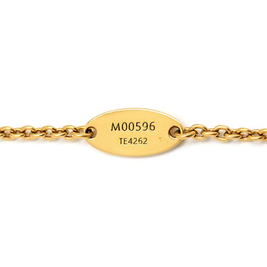 ルイヴィトン LOUIS VUITTON LV アイコニック M00596 ゴールド GP ストラス ネックレス ロゴ モノグラムフラワー LVイニシャル LVサークル