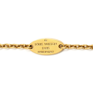 ルイヴィトン LOUIS VUITTON LV アイコニック M00596 ゴールド GP ストラス ネックレス ロゴ モノグラムフラワー LVイニシャル LVサークル