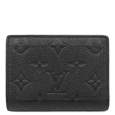 ルイヴィトン LOUIS VUITTON ポルトフォイユ クレア M80151 ノワール モノグラムアンプラント 二つ折り財布 ゴールド金具 黒 コンパクト