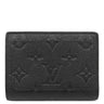 ルイヴィトン LOUIS VUITTON ポルトフォイユ クレア M80151 ノワール モノグラムアンプラント 二つ折り財布 ゴールド金具 黒 コンパクト