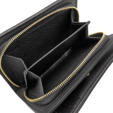 ルイヴィトン LOUIS VUITTON ポルトフォイユ クレア M80151 ノワール モノグラムアンプラント 二つ折り財布 ゴールド金具 黒 コンパクト