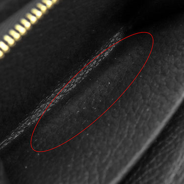 ルイヴィトン LOUIS VUITTON ポルトフォイユ クレア M80151 ノワール モノグラムアンプラント 二つ折り財布 ゴールド金具 黒 コンパクト