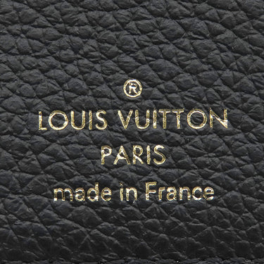 ルイヴィトン LOUIS VUITTON ポルトフォイユ クレア M80151 ノワール モノグラムアンプラント 二つ折り財布 ゴールド金具 黒 コンパクト